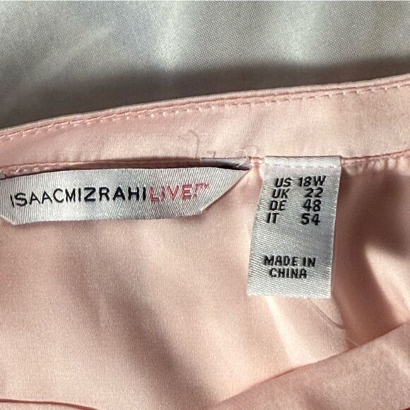 Isaac Mizrahi Live! Floral Printed Stretch Charmeuse Blouse size 18 New - Picture 8 of 10